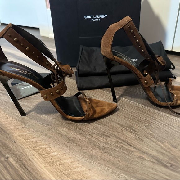 YSL Iris sandal brown suede size 40 - Picture 4 of 7